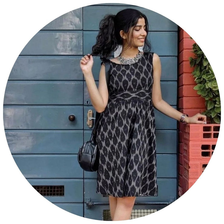 IKAT ELEGANCE BLACK JACKET DRESS