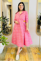 PINK IKAT BOHO DRESS