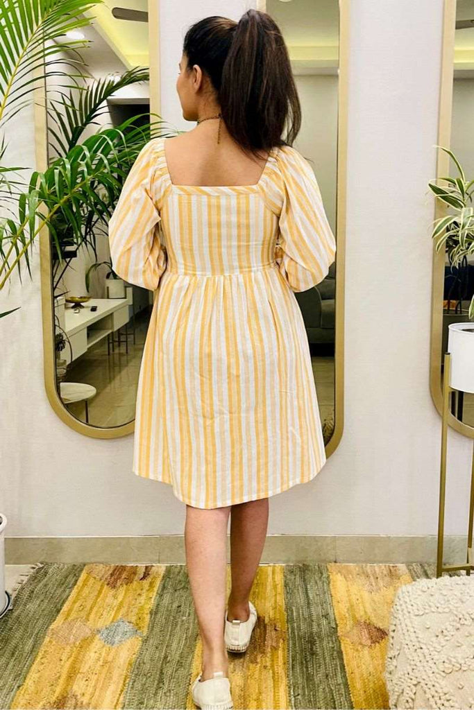 YELLOW IKAT SUMMER DRESS